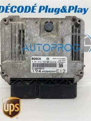DÉCODÉ Calculateur ECU FIAT CROMA 0281015790 Plug&Play