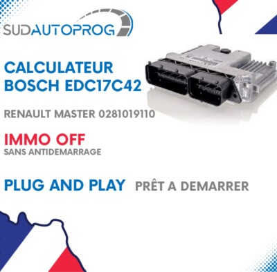 CALCULATEUR RENAULT MASTER 0281019110 EDC17C42 PLUG&PLAY PRÊT A DEMARRER
